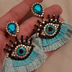 Lucky Eye earrings with rhinestones